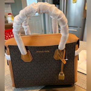 Michael Kors belted satchel handbag